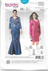 52 BURDA 6781: JACKET SKIRT SIZE 10-22 SEWING PATTERN - Picture 1 of 2