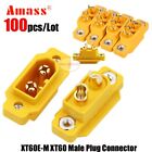 100pcs Amass XT60E-M Male Plug Gold-Plated Connector XT60 for Quad Drone Adapter