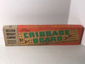 Vintage Cribbage Board 4626-A By Milton Bradley Original Box With Instruction - Picture 1 of 9