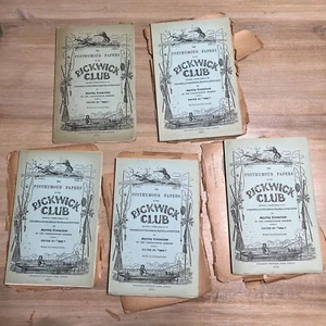 Charles Dickens “Pickwick Papers” Lombard Street edition (1931-1932) + Bookplate - Picture 1 of 11