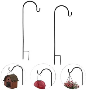 35 inch Shepherd Hook Gardern Plant Hanger Bird Feeder Pole Metal Hanger Hook - Picture 1 of 12