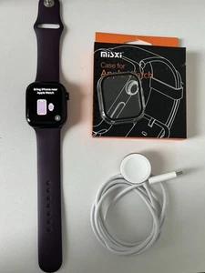 Apple Watch Series 10 42mm GPS + Jet Black w/ M/L Purple Band w/ case - Zdjęcie 1 z 5