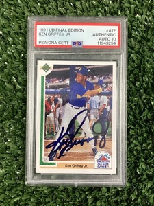 Ken Griffey Jr. 1991 Upper Deck Final Edition PSA Authentic Auto 10 Mariners -MC - Picture 1 of 2
