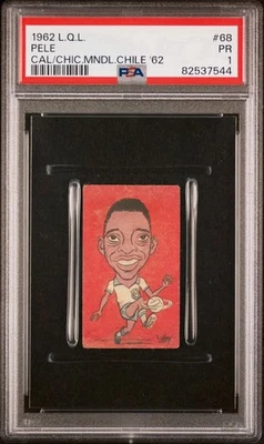 1962 Leria Quemada Laya Calugas y Chicles PELE #68 PSA 1 RARE World Cup Chile - Image 1 of 2