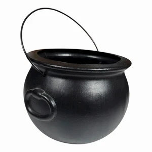 General Foam Plastics Black Cauldron Halloween Bucket Made In USA Blow Mold - Picture 1 of 6