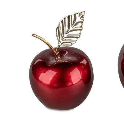 Dekoobjekt Apfel WINTERZEIT H. 10cm seidenmatt rot Steingut Formano Winter - Bild 1 von 2