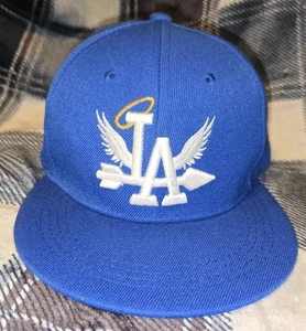 Gorra de béisbol LA azul gorra snapback bordada WIngs unisex deportes  - Imagen 1 de 5