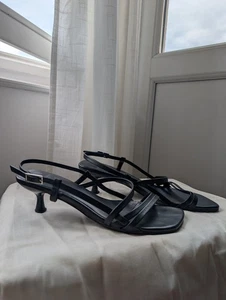 Black Vagabond Jonna Strappy Kitten Heel Sandals - Picture 1 of 5