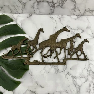 Vintage Markenlos Messing Giraffe Wandhaken hängend Tier Deko Safari groß - Bild 1 von 6