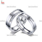 14Kt, 18Kt Solid White Gold CZ Stone His & Her Wedding Couple Bands 2 Pcs Rings