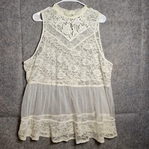 Boutique abito trasparente in pizzo donna 2XL più cottagecore boho copertura matrimonio nuovo - Foto 1 di 9