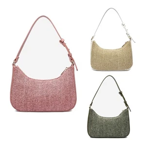 Bolso de hombro pequeño de paja para mujer L-302 - Imagen 1 de 17