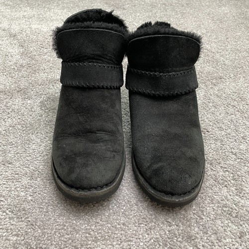 Stivaletti UGG Mckay scamosciati shearling donna 7 Eu 38 neri slip on pelle di pecora
