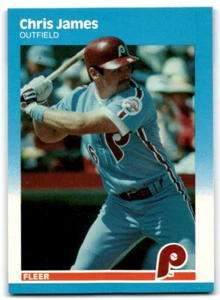 1987 Fleer Update Chris James Philadelphia Phillies #U-50 - Picture 1 of 2