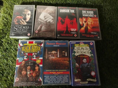 Job Lot VHS Bundle Mixed Die Hard Snow White Schindlers List Blackadder Queen - Image 1 of 4