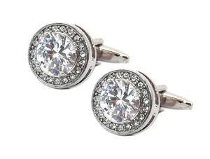 AAA Reinheit kristallklar österreichischer Kristall Herren Geschenk Manschettenknöpfe CUFFLINKS DIRECT - Bild 1 von 10