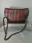 Patricia Nash Colorful Tweed, Brown Leather & Suede Women?S Purse W/ Chain Strap