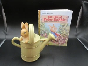 Vintage Peter Rabbit Watering Can Bank + Book, Beatrix Potter - Great Gift! - Picture 1 of 7