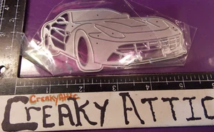 RACE CAR COREVETTE VINTAGE 1 METAL DIE CUT DRY EMBOSS PAPER FQ21658E CREAKYATTIC - Picture 1 of 1