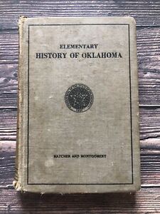 Vintage Elementary History of Oklahoma Textbook 1924 1920's School
