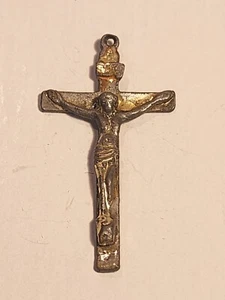 Antique 2" Crucifix Pendant - Picture 1 of 2