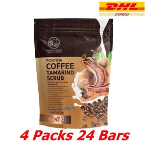4x Fresh milk tamarind coffee scrub soap Phontina nature bright clear skin soft - Picture 1 of 11