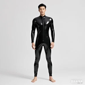 Traje de Gato Clásico 100% Goma Látex Body Medias Juegos con disfraces 0.4mm S-XXL - Imagen 1 de 3