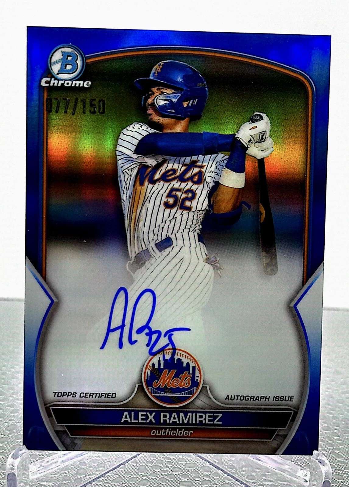 2023 Bowman Chrome Alex Ramirez CPA-AR BLUE REFRACTOR AUTO /150