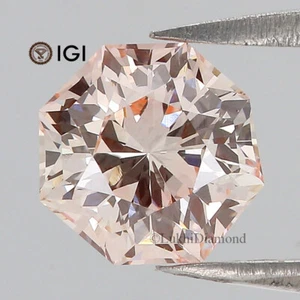 Diamante de laboratorio claro color rosa elegante con forma de octágono certificado IGI 1,58 CT - Imagen 1 de 9