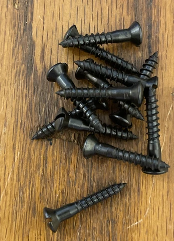 Wood Screws 8 X  1 Slotted Oval Head Steel Black Occidental Free Shipping Cover