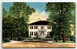 Postal Mansión del Gobernador Richmond Virginia VA UNP Lino - Imagen 1 de 2