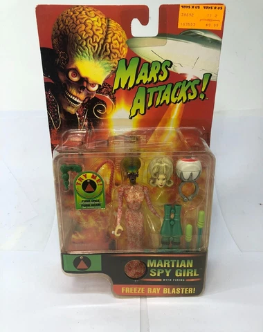 Sealed Martian Spy Girl Mars Attacks Trendmasters 1996 Figure w/ Freeze Ray Cover