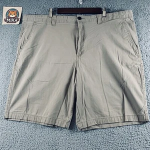 Magellan Outdoors Shorts Men's Flat Front Cotton Blend Khaki Size 44W Inseam 9" - Picture 1 of 12