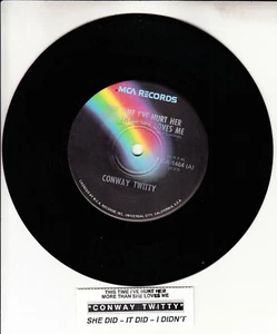 CONWAY TWITTY This Time I've Hurt Her More Than She Loves Me 7" 45 record NEW - Picture 1 of 2