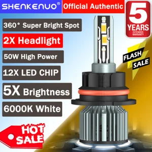 LED Headlight Bulb 9007 White For Ford F250 F350 Super Duty 99-04 Hi-Lo Beams Q8 - Picture 1 of 14