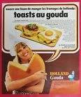 Publicit&#233; de presse Fromage de Hollande GOUDA Toasts au Gouda 1976