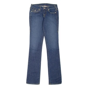 TRUE RELIGION Billy Womens Jeans Blue Slim Straight Stone Wash W26 L34 - Picture 1 of 6