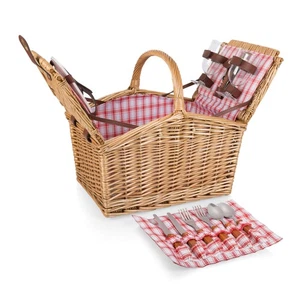 PICNIC TIME Piccadilly Picnic Basket, Romantic Picnic Basket for 2 - Includes... - Picture 1 of 9