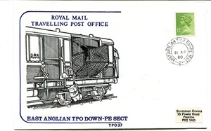 1980 Scotsman Travelling Post Off. cover TPO37 EAST ANGLIAN T.P.O. DN-PE SECT 2 - Picture 1 of 1