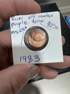 Amazing 1983 off center error coin full date toned high grade - Picture 1 of 6