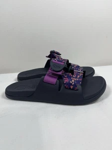 Chaco Womens Chillos Slide Sandals Purple Floral Casual Slip On Sz 6 Spring Fest - Picture 1 of 16