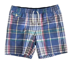 Polo Ralph Lauren Swim Trunks Large 14-16 Boys Youth Multicolor Plaid Preppy - Picture 1 of 16