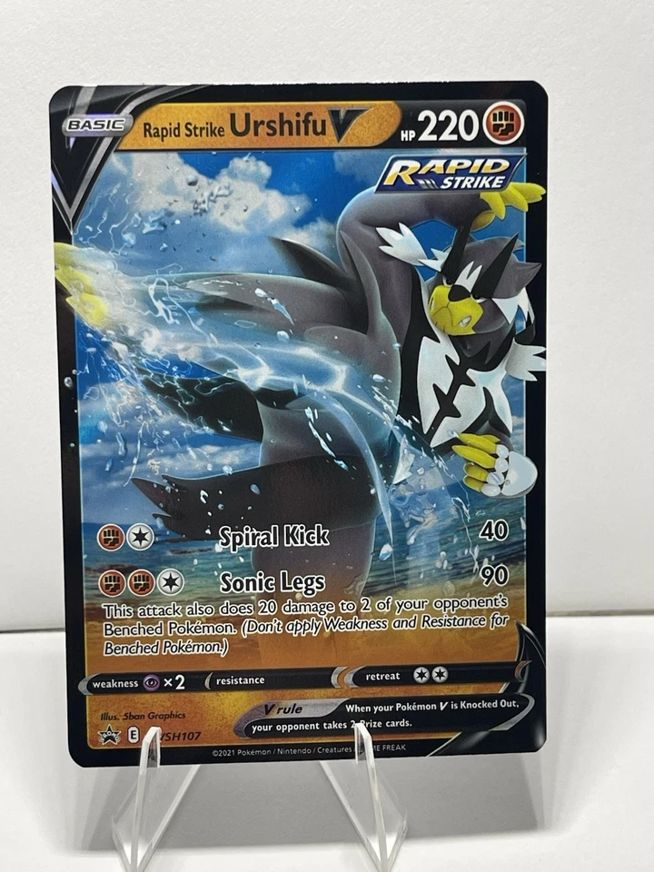 Rapid Strike Urshifu V SWSH107 SWSH: Sword & Shield Promo Cards Holo - Image 1 of 1