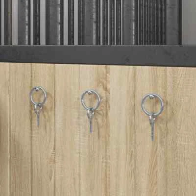 Anbindering Ösenschrauben Barrenring Augplatte 3 Stk. Silbern Stahl vidaXL - Bild 1 von 4