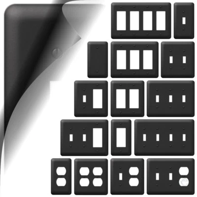 AMERELLE Devon Black Switch Plate Cover Wallplate