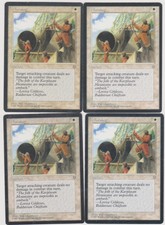 WARNING X4  MTG MAGIC GATHERING N-MINT ICE AGE C7