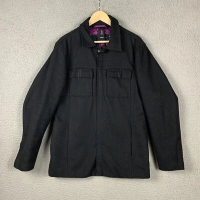 J Lindeberg Coat Mens Medium 80% Wool Black Full Dual Zip Lined Heavyweight - Image 1 of 4