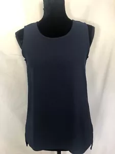 Alya Womens Size Small Blue Green Sleeveless High Low Open Back Blouse Top - Picture 1 of 3