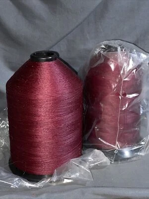 (2) NEW 16oz Spool Cherry Red TWISTLON #92 Filament Nylon Sewing Thread T-90 - Image 1 of 3