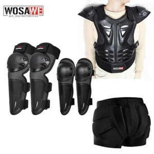 WOSAWE Kids Body Chest Jacket Armor Hip Padded Protector Shorts Knee Elbow Pads - Picture 1 of 30